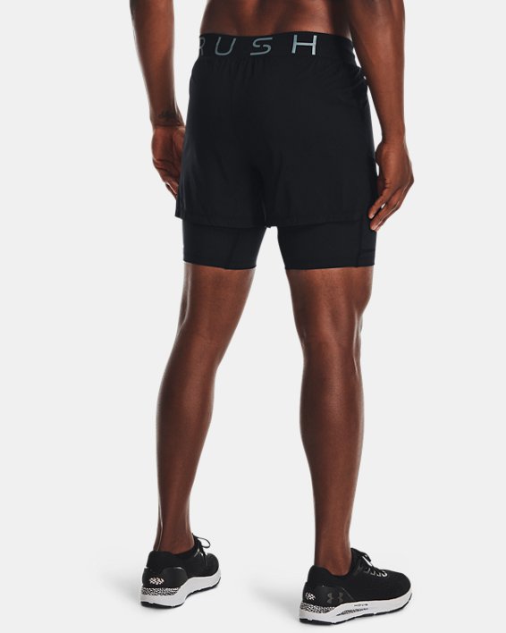 Men's UA RUSH™ Run 2-in-1 Shorts, Black, pdpMainDesktop image number 2
